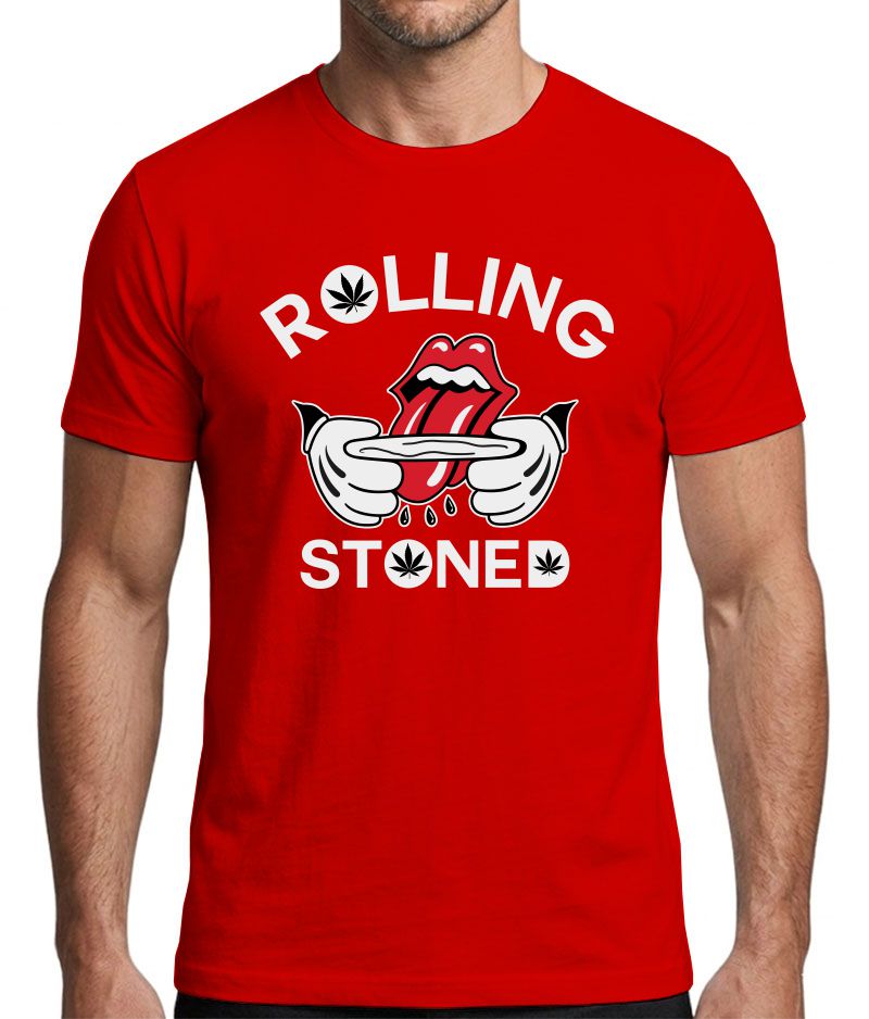 Rolling Stoned Funny Graphic T-Shirt