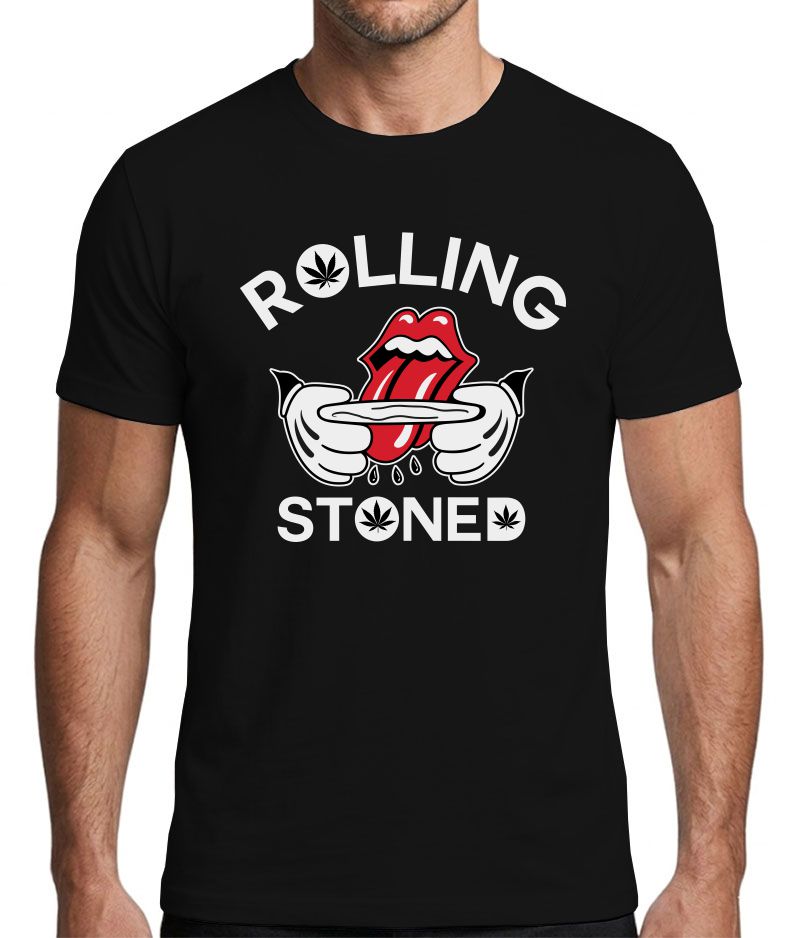 Rolling Stoned Funny Graphic T-Shirt